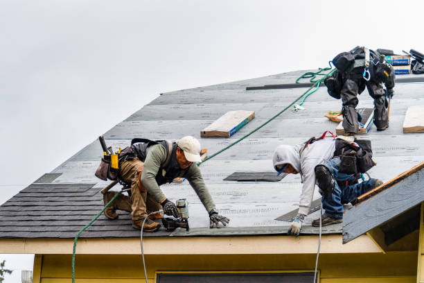 Professional Gutter Installation technician working in Camden, MO